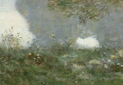 Souvenir de Mortefontaine (detail) by Jean Baptiste Camille Corot